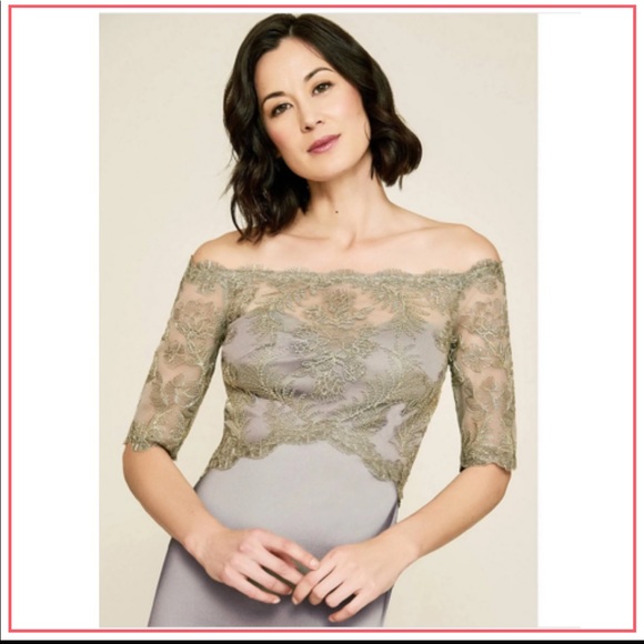 NWT TADASHI SHOJ WINSTON OFF-THE.
SHOULDER TAFFETA GOWN - Picture 4 of 16